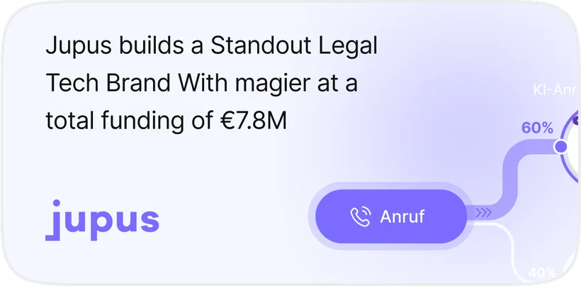 Jupus: built a standout legal-tech brand with magier, at €7.8M total funding