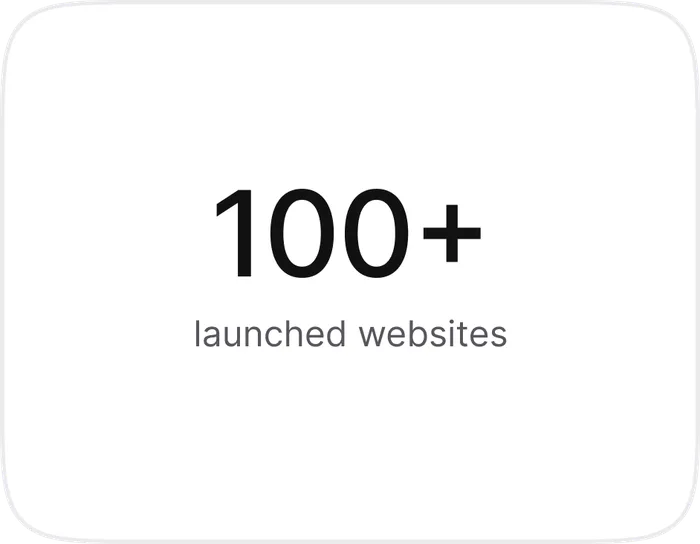 100+ launched websites